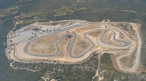 Vue aérienne du circuit Ledenon