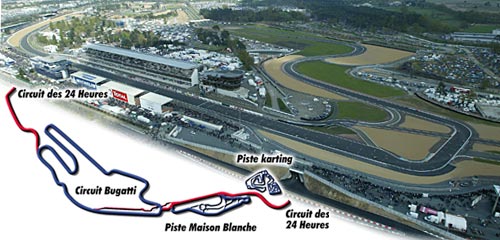 Vue aérienne du circuit Le Mans