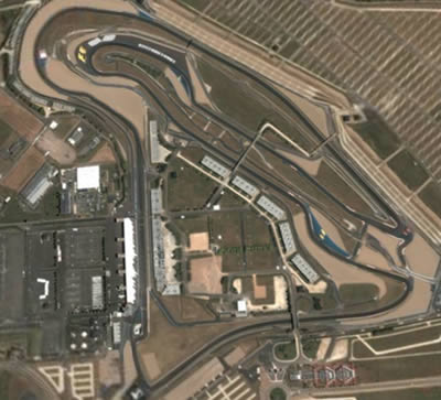 Vue aérienne du circuit Magny-Cours